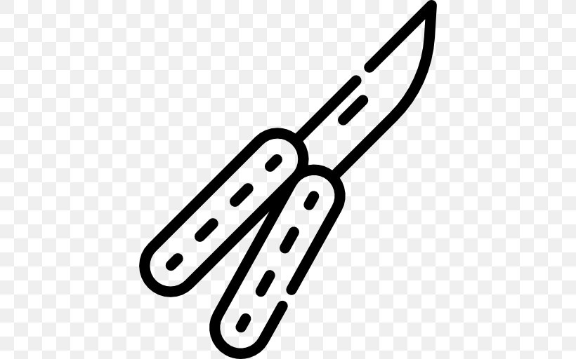 Butterfly Knife Clip Art, PNG, 512x512px, Knife, Artwork, Black And White, Brand, Butterfly Knife Download Free