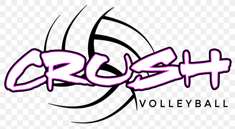 Crush Volleyball LLC Middle School Logo Clip Art, PNG, 800x450px, Volleyball, Area, Art, Artwork, Black And White Download Free