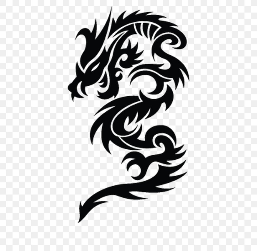 Dragon Image Royalty-free Vector Graphics Illustration, PNG, 800x800px, Dragon, Art, Black And White, Decal, Drawing Download Free