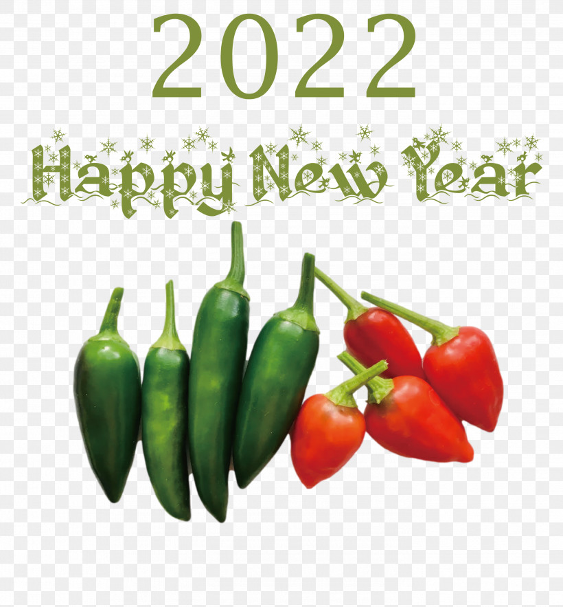 2022 Happy New Year 2022 New Year 2022, PNG, 2783x3000px, Habanero, Birds Eye Chili, Cayenne Pepper, Chili Pepper, Local Food Download Free