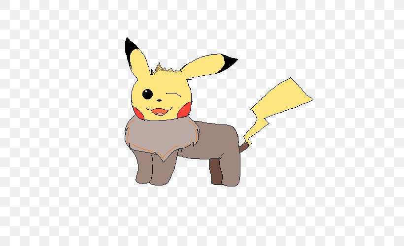 Pikachu Clip Art Illustration Eevee Dog, PNG, 500x500px, Pikachu, Animation, Art, Canidae, Cartoon Download Free
