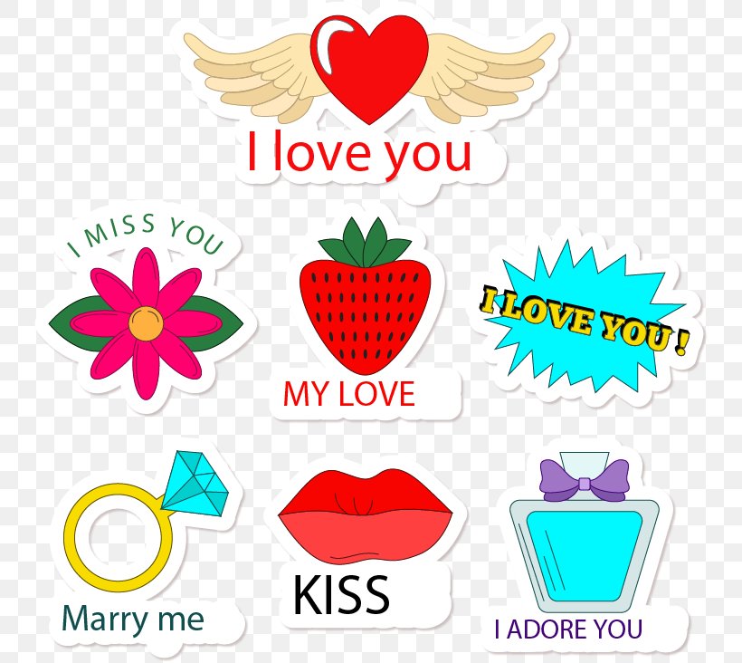 Cartoon Love Stickers, PNG, 746x732px, Love, Area, Artwork, Clip Art, Drawing Download Free