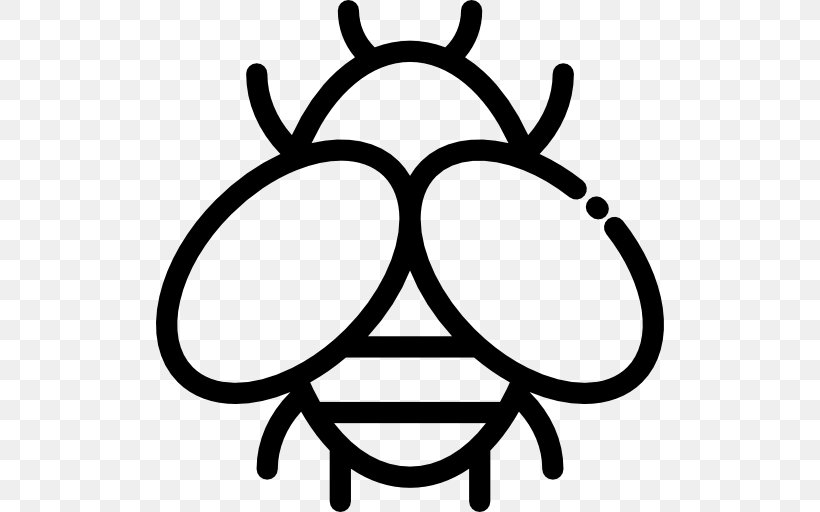 Bee Clip Art, PNG, 512x512px, Bee, Area, Black And White, Bumblebee, Cartoon Download Free