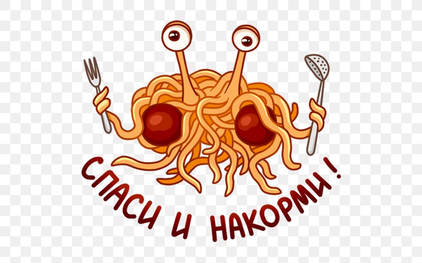 Pastafarianism Sticker Flying Spaghetti Monster Telegram, PNG, 512x512px, Watercolor, Cartoon, Flower, Frame, Heart Download Free