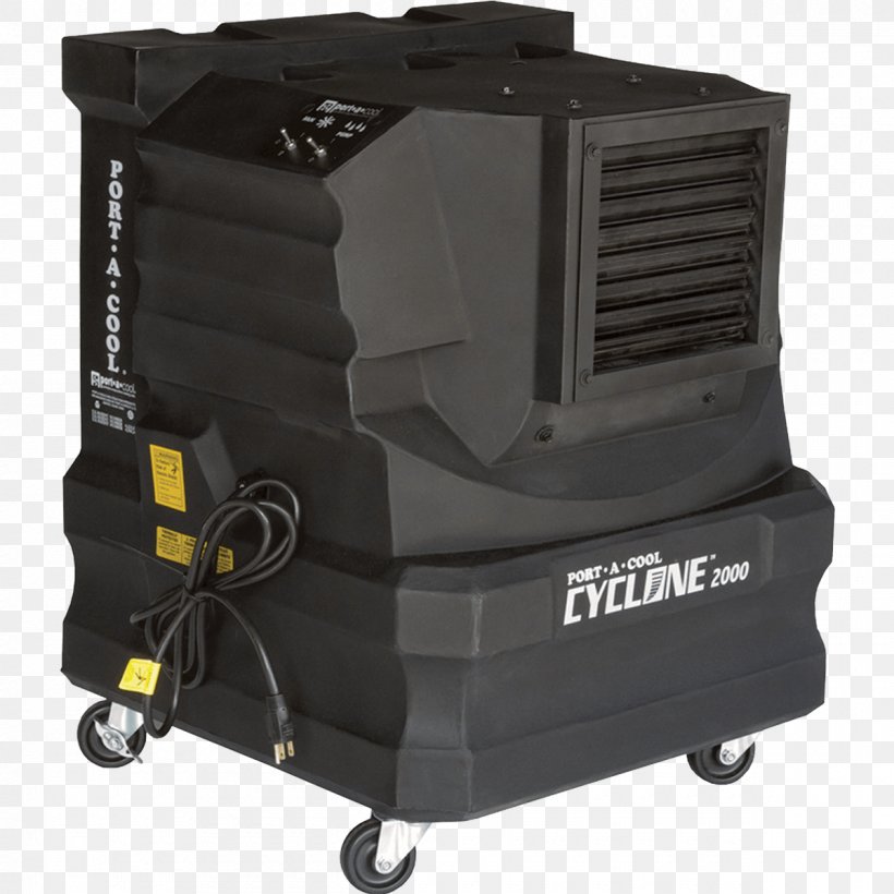 Evaporative Cooler Air Conditioning Fan Evaporation Portacool, PNG, 1200x1200px, Evaporative Cooler, Air Conditioning, Cooler, Cyclone, Evaporation Download Free