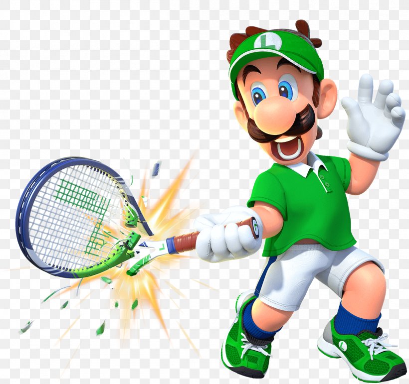 Mario Tennis Aces Luigi Super Mario Bros. Nintendo, PNG, 1254x1180px, Watercolor, Cartoon, Flower, Frame, Heart Download Free