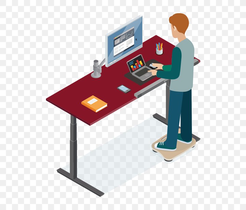 Standing Desk Standing Desk Balance Board Treadmill Desk, PNG, 700x700px, Desk, Balance, Balance Board, Business, Communication Download Free