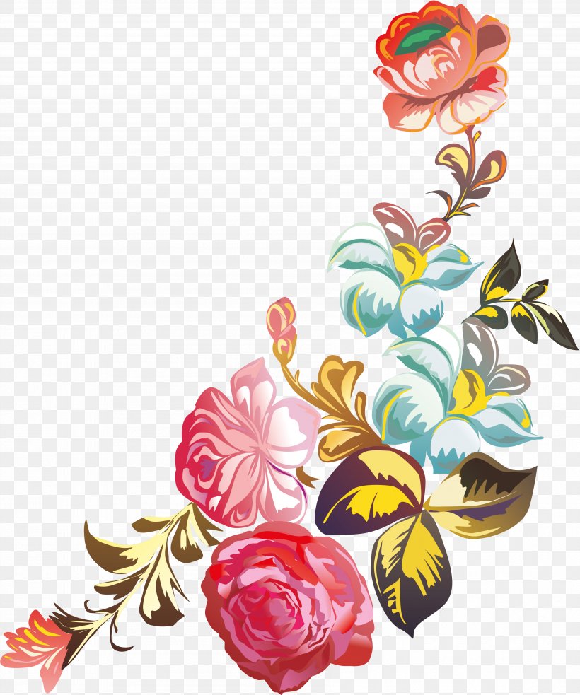 Flower Ornament Clip Art, PNG, 3588x4303px, Flower, Art, Butterfly, Computer, Cut Flowers Download Free
