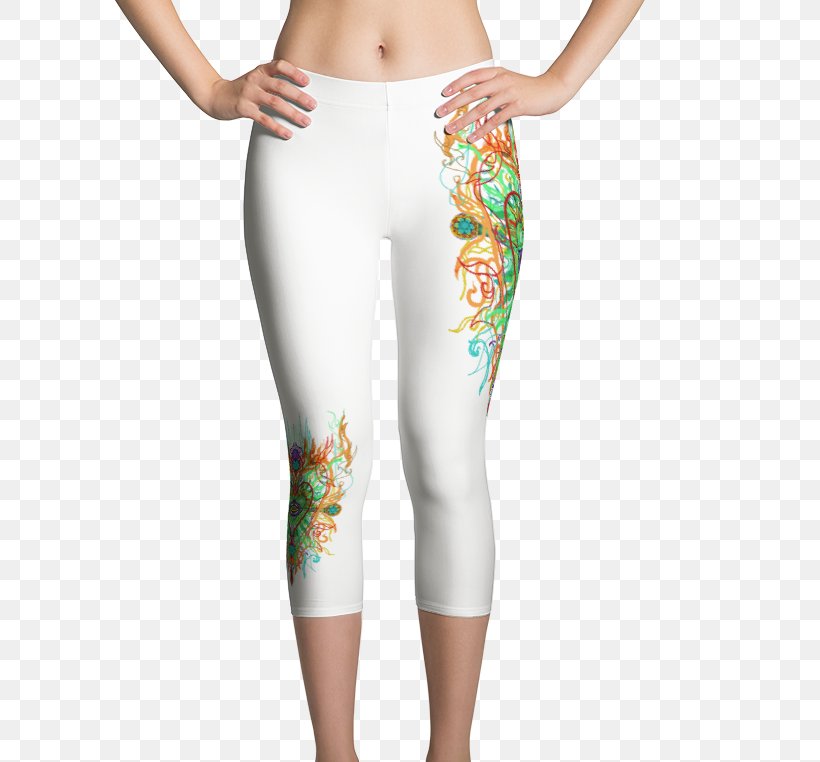 Leggings Hoodie Capri Pants T-shirt Yoga Pants, PNG, 627x762px, Watercolor, Cartoon, Flower, Frame, Heart Download Free