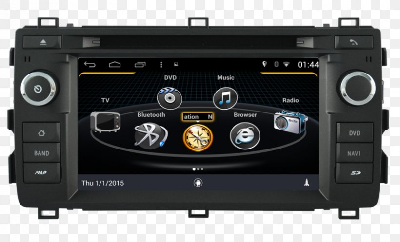 Toyota Auris Car GPS Navigation Systems Toyota Vitz, PNG, 840x510px, Toyota Auris, Android, Automotive Navigation System, Car, Electronics Download Free