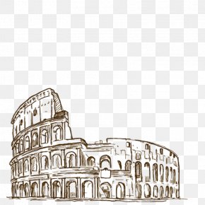 Roman Colosseum - Colosseum Rome House Drawing PNG