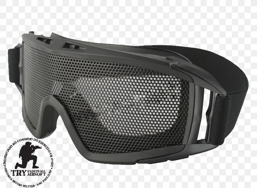 Goggles Airsoft Guns Carbon Dioxide Shooting Sport, PNG, 800x600px, Goggles, Airsoft, Airsoft Guns, Automotive Exterior, Black Download Free