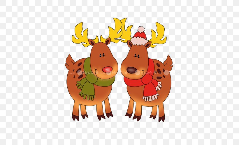 Reindeer Christmas Ornament Antler Clip Art, PNG, 500x500px, Reindeer, Antler, Art, Character, Christmas Download Free