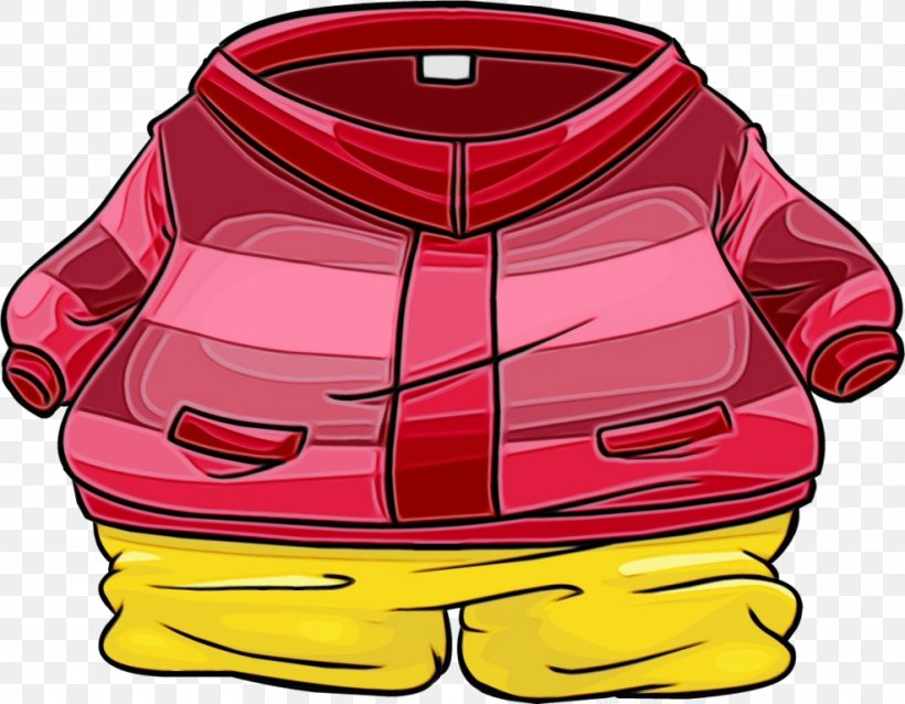 Clothing Red Clip Art Outerwear Cartoon, PNG, 986x768px, Watercolor, Cartoon, Clothing, Hood, Hoodie Download Free