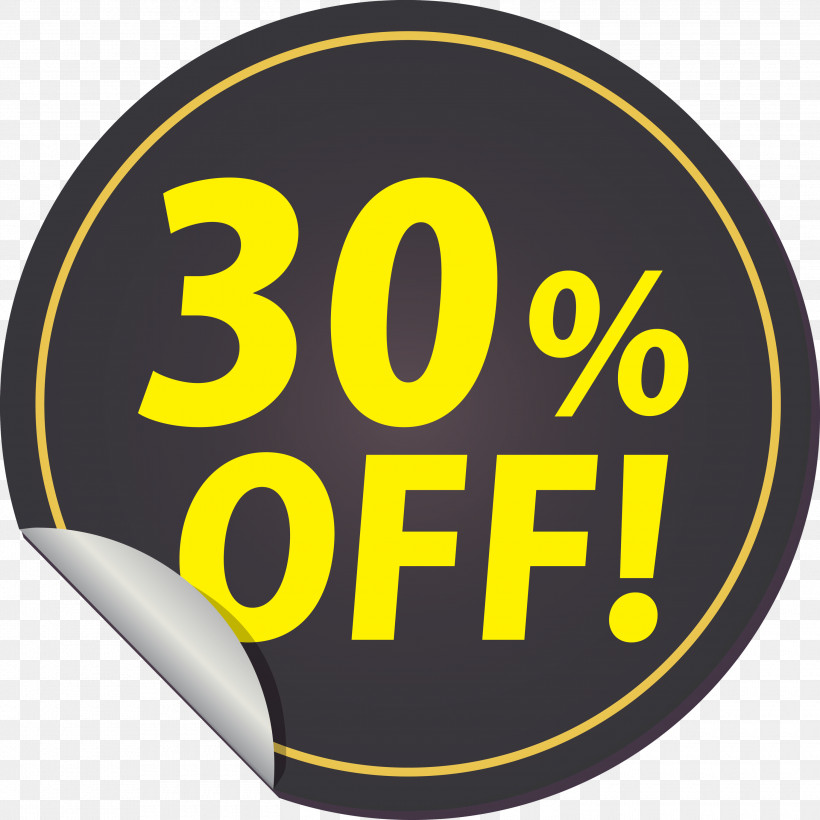 Discount Tag With 30% Off Discount Tag Discount Label, PNG, 3000x3000px, Discount Tag With 30 Off, Area, Circle, Discount Label, Discount Tag Download Free