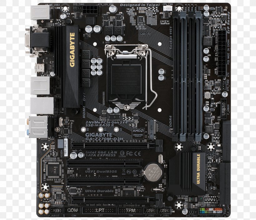 Intel LGA 1151 MicroATX Gigabyte Technology Motherboard, PNG, 1000x860px, Intel, Atx, Computer, Computer Accessory, Computer Case Download Free