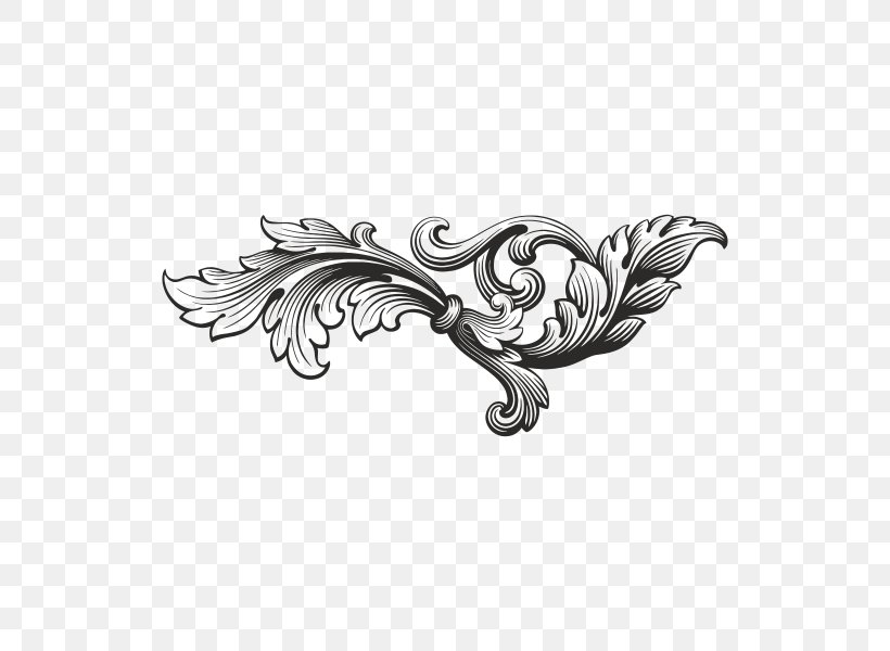 Scroll Baroque Ornament, PNG, 600x600px, Scroll, Acanthus, Art, Baroque, Black And White Download Free