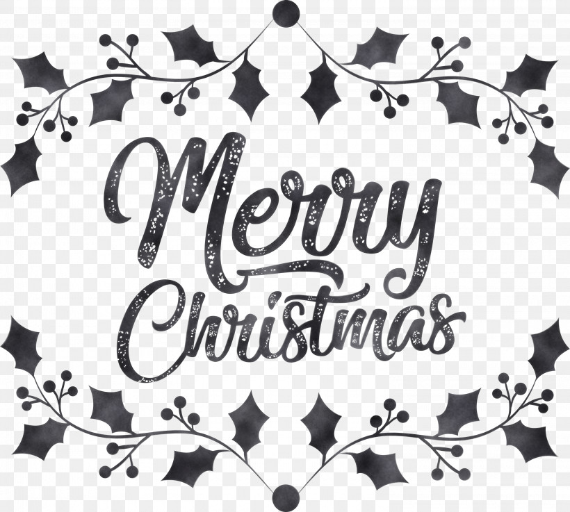 Merry Christmas, PNG, 3000x2697px, Merry Christmas, Calligraphy, Christmas Day, Christmas Eve, Christmas Ornament Download Free