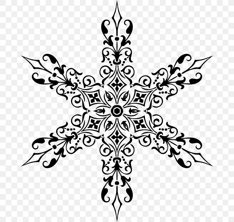 Snowflake Clip Art, PNG, 674x778px, Snowflake, Artwork, Black, Black And White, Branch Download Free