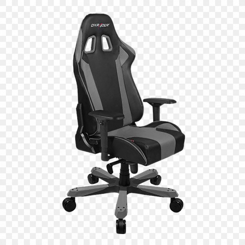 Office & Desk Chairs Gaming Chairs DXRacer King Furniture, PNG, 1000x1000px, Chair, Black, Caster, Comfort, Furniture Download Free