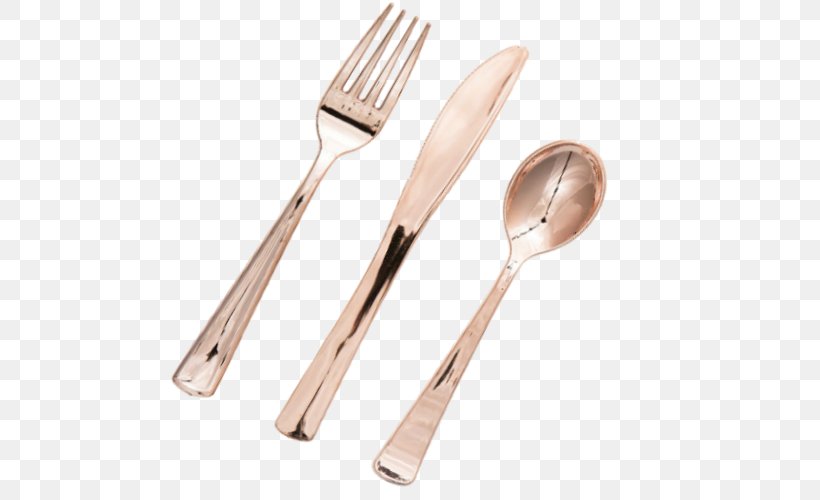 Wooden Spoon Plastic Cutlery Knife Fork, PNG, 500x500px, Wooden Spoon, Cutlery, Disposable, Fork, Gold Download Free