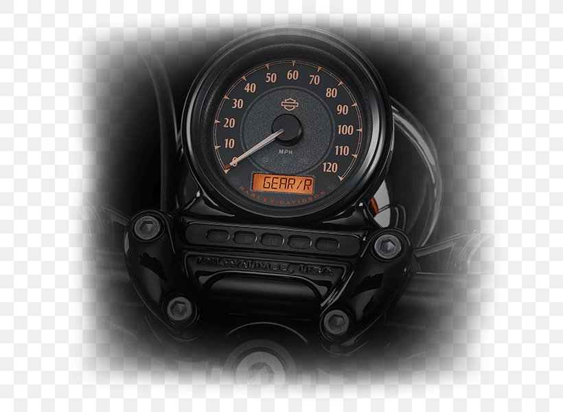 Harley-Davidson Sportster Motorcycle Factory Custom Motor Vehicle Speedometers, PNG, 680x600px, Harleydavidson Sportster, Color, Computer Hardware, Factory Custom, Gauge Download Free