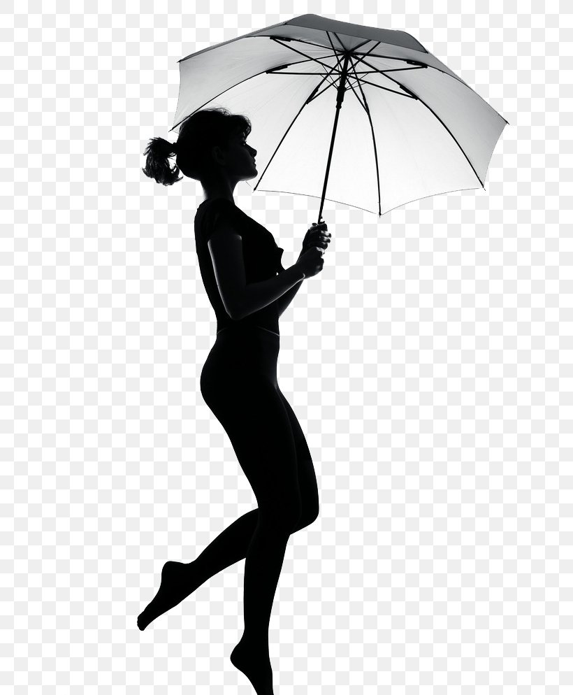 Silhouette Stock Photography Royalty-free Umbrella, PNG, 735x994px, Silhouette, Black And White, Fashion Accessory, Istock, Joint Download Free