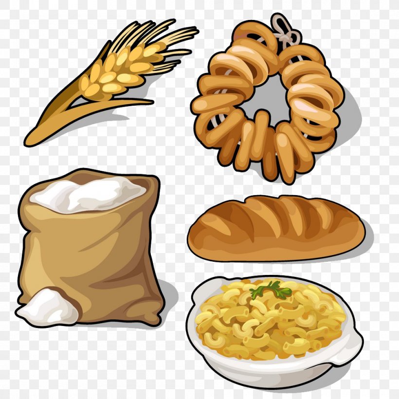 Bunsik Noodle Cartoon Illustration, PNG, 1000x1000px, Bunsik, American Food, Bread, Cartoon, Chongqing Street Noodles Download Free