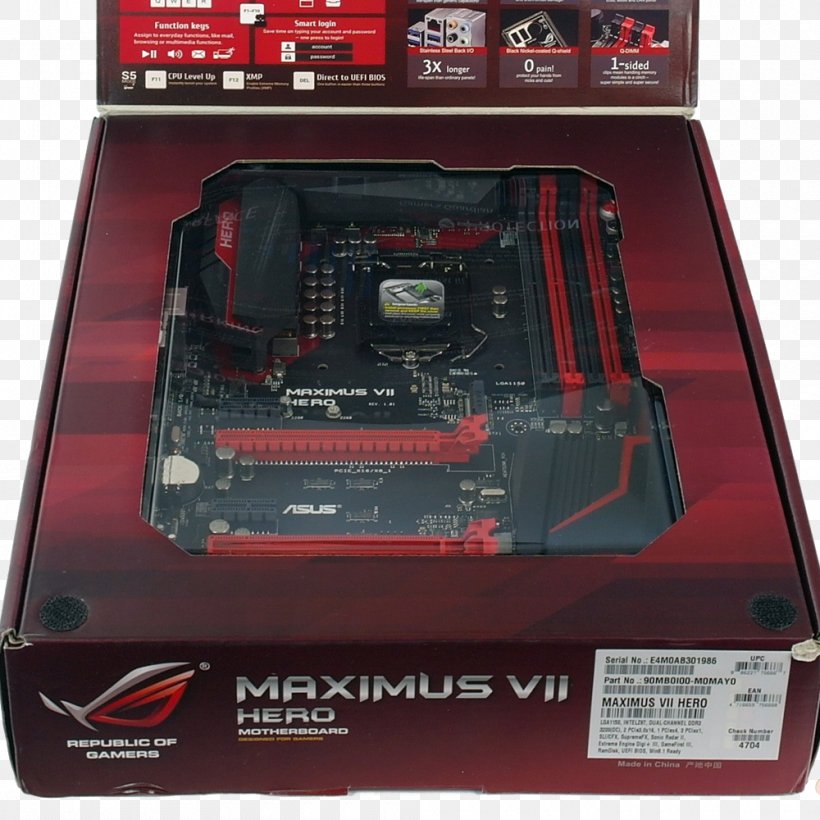 Motherboard Computer Hardware ASUS Maximus VII Hero Corsair Hydro Series CPU Cooler, PNG, 1000x1000px, Motherboard, Asus, Asus Rog Maximus, Asus Rog Maximus X Hero, Central Processing Unit Download Free