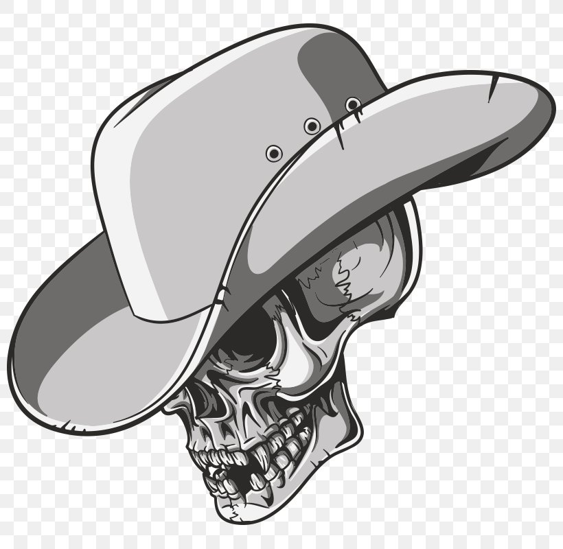 Cowboy Hat Skull, PNG, 800x800px, Cowboy Hat, Automotive Design, Black, Black And White, Cowboy Download Free