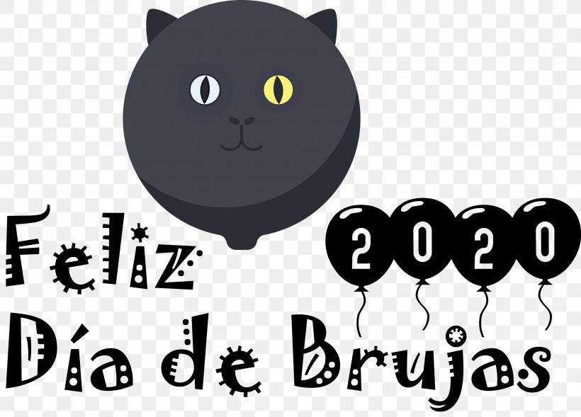 Feliz Día De Brujas Happy Halloween, PNG, 3000x2158px, Feliz D%c3%ada De Brujas, Black M, Cat, Happy Halloween, Logo Download Free