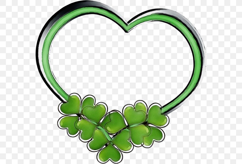 Green Leaf Watercolor, PNG, 580x556px, Watercolor, Body Jewellery, Green, Heart, Jewellery Download Free