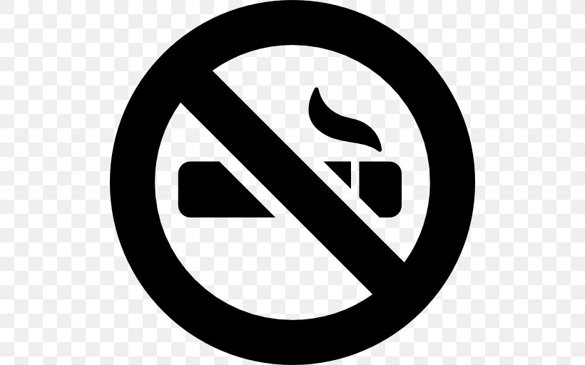 Smoking Ban Sign, PNG, 512x512px, Smoking Ban, Area, Black And White, Brand, Cigarette Download Free
