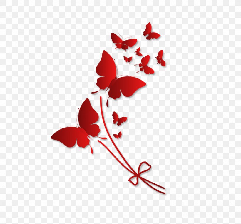 Butterfly Red, PNG, 848x789px, Butterfly, Flower, Flowering Plant, Gratis, Heart Download Free