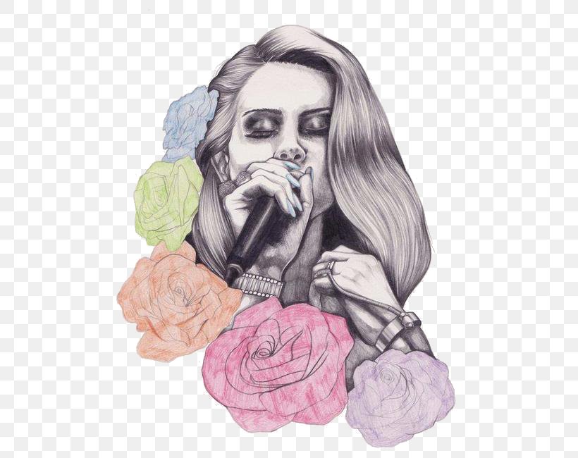 Lana Del Rey Drawing Work Of Art, PNG, 500x650px, Watercolor, Cartoon, Flower, Frame, Heart Download Free
