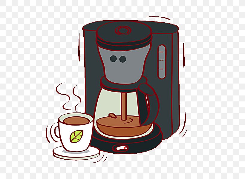 Coffee Cup Small Appliance Coffeemaker Illustration, PNG, 600x600px, Coffee, Coffee Cup, Coffeemaker, Cup, Drinkware Download Free