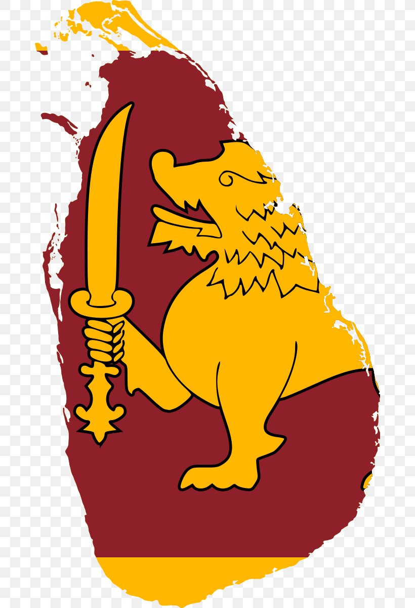 Flag Of Sri Lanka National Flag Flag Of The United Kingdom, PNG, 682x1200px, Sri Lanka, Art, Artwork, Beak, Bird Download Free