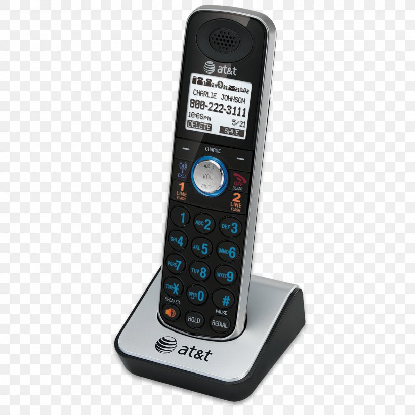 Mobile Phones Feature Phone AT&T Cordless Telephone Digital Enhanced Cordless Telecommunications, PNG, 1500x1500px, Mobile Phones, Att, Att Tl86109, Caller Id, Cellular Network Download Free