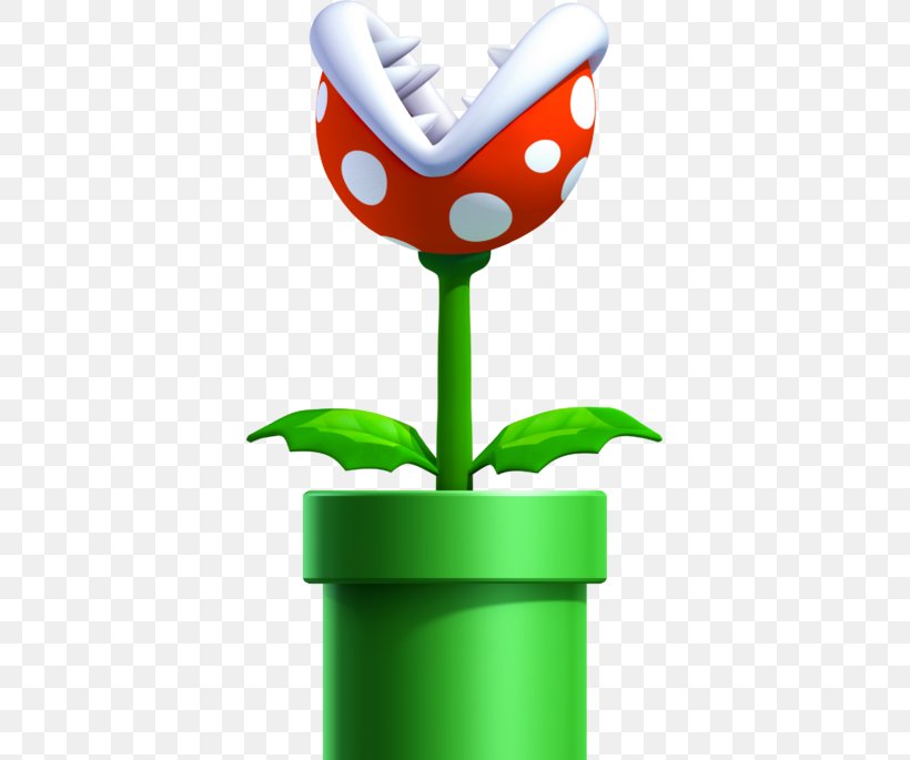 Mario Bros. New Super Mario Bros Piranha Plant, PNG, 375x685px, Mario, Bowser, Flower, Flowerpot, Green Download Free