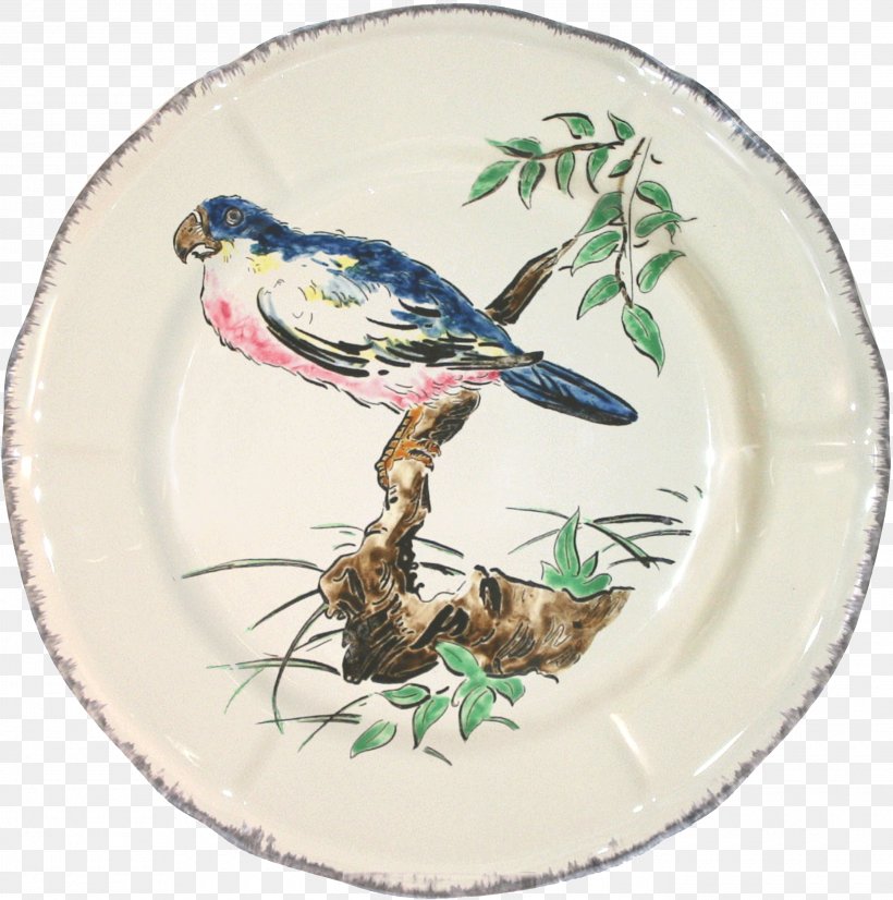 Plate Faïencerie De Gien Faience Teacup, PNG, 2740x2761px, 19th Century, Plate, Beak, Bird, Dishware Download Free
