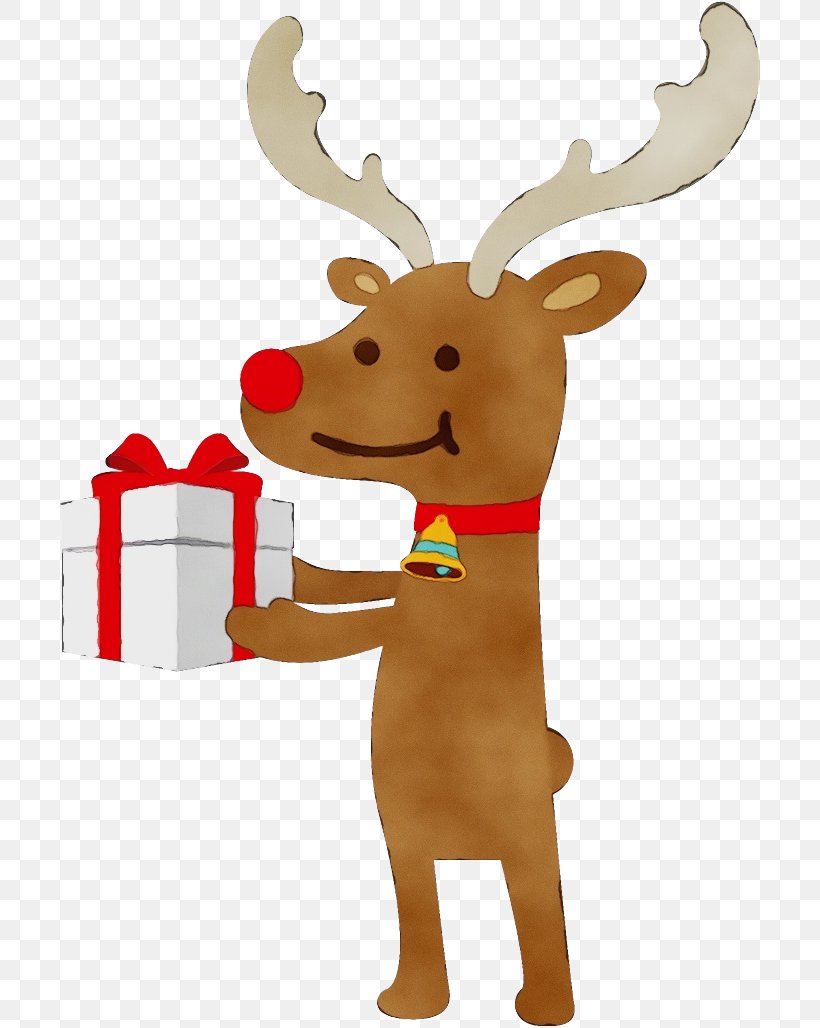 Reindeer, PNG, 700x1028px, Watercolor, Animal Figure, Cartoon, Deer, Fawn Download Free