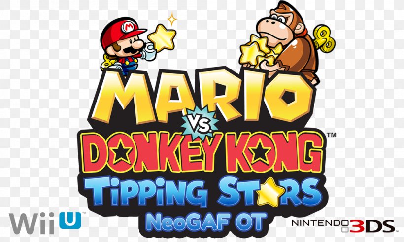 Mario Vs. Donkey Kong: Tipping Stars Mario Vs. Donkey Kong 2: March Of The Minis Wii U Video Game, PNG, 1000x600px, Mario Vs Donkey Kong Tipping Stars, Brand, Cartoon, Donkey Kong, Games Download Free