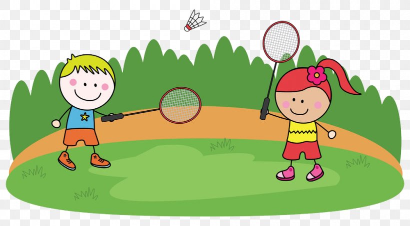 Badminton Child Play Clip Art, PNG, 1000x553px, Watercolor, Cartoon, Flower, Frame, Heart Download Free