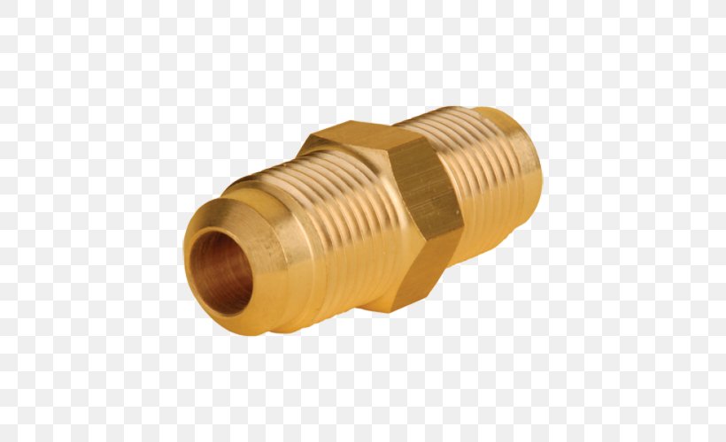 Brass Flare Fitting Piping And Plumbing Fitting Pipe Fitting, PNG, 500x500px, Brass, Air Conditioning, Copper, Copper Tubing, Flare Fitting Download Free