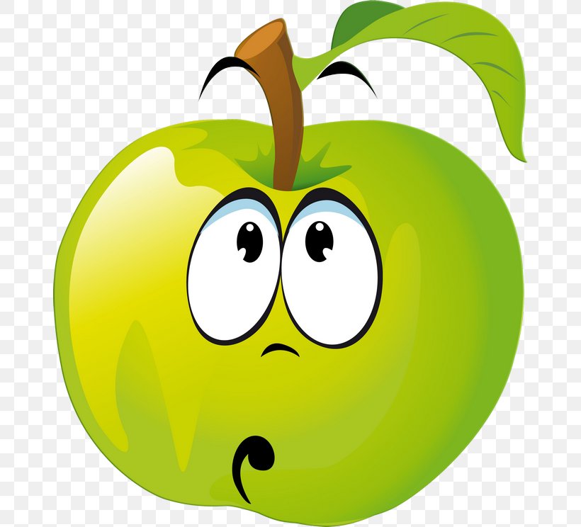 Clip Art Fruit Vegetable Apple Emoticon, PNG, 670x744px, Fruit, Apple, Emoticon, Food, Green Download Free