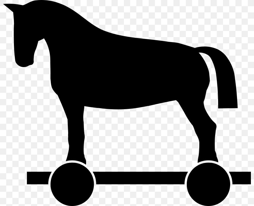 Trojan Horse Clip Art, PNG, 800x666px, Trojan Horse, Black, Black And White, Bridle, Computer Virus Download Free
