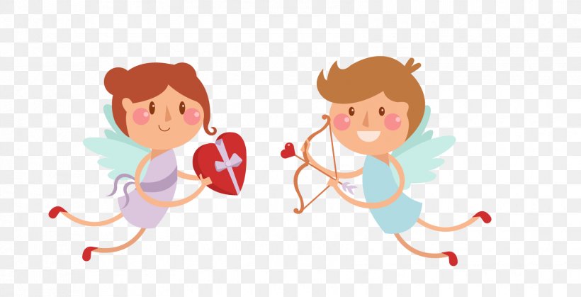 Cupid Euclidean Vector Arrow Icon, PNG, 1675x856px, Watercolor, Cartoon, Flower, Frame, Heart Download Free