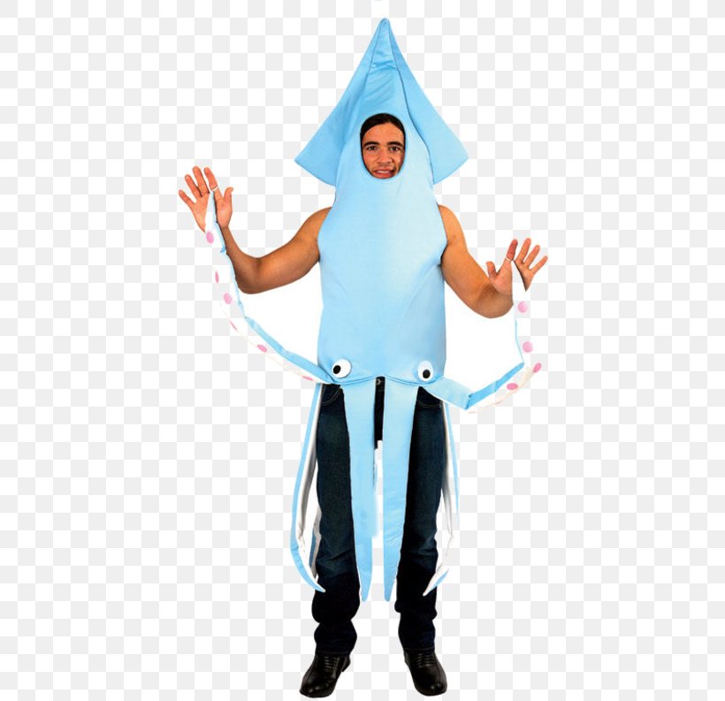 Squid Costume Party Halloween Costume Clothing, PNG, 500x793px, Squid, Blue, Bodysuit, Child, Clothing Download Free