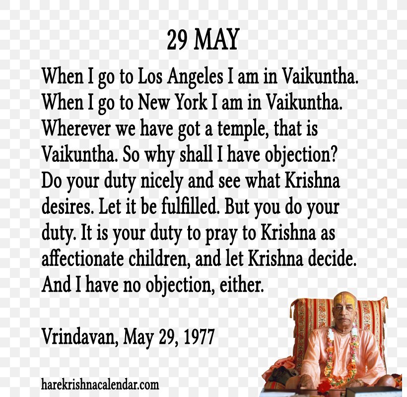 International Society For Krishna Consciousness Quotation May 29, PNG, 800x800px, 2018, Krishna, Area, Author, C Bhaktivedanta Swami Prabhupada Download Free