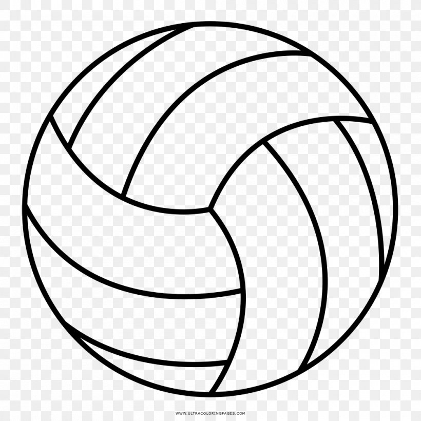 Beach Volleyball Sport Clip Art, PNG, 1000x1000px, Volleyball, Area, Ball, Beach Volleyball, Black And White Download Free